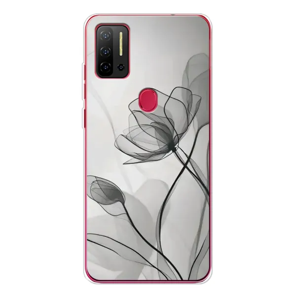 Чохол з принтом «Чорні квіти» для Ulefone Note 11P Чохол з принтом «Чорні квіти» для Ulefone Note 11P
