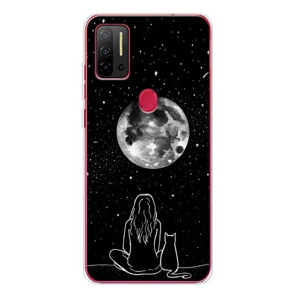 Чехол с принтом «Девушка с котом» для Ulefone Note 11P Чехол с принтом «Девушка с котом» для Ulefone Note 11P