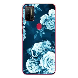 Чехлы (ART) Цветы на Ulefone Note 11P (VPrint) (Голубые Бутоны)