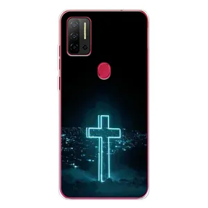 Чехол для Ulefone Note 11P (AlphaPrint) - (Христианские) (Крест и город)