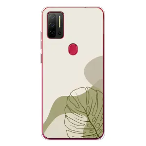 Силиконовый чехол с принтом в цветах на Ulefone Note 11P (Зеленая монстера дизайн)