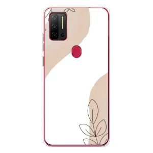 Силиконовый чехол с принтом в цветах на Ulefone Note 11P (Нюдовая веточка абстракция)
