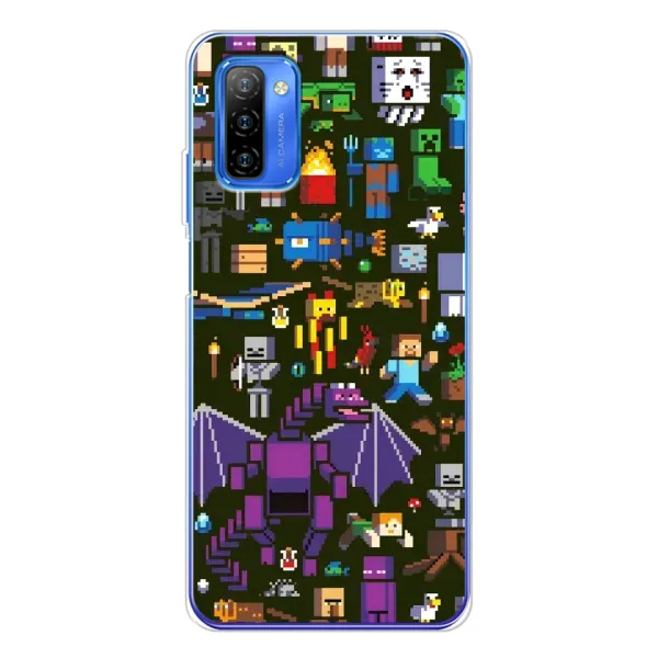 Чехол с принтом «Коллаж Майнкрафт» для Ulefone Note 12
