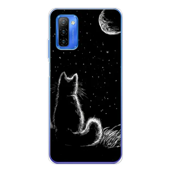 Чехол с принтом «Котик и луна» для Ulefone Note 12 Чехол с принтом «Котик и луна» для Ulefone Note 12