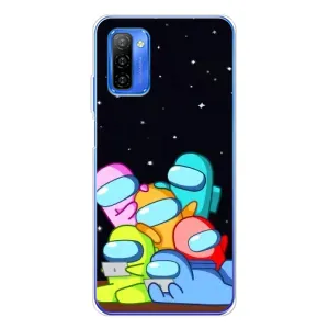 Чехол Амонг Ас для Ulefone Note 12 (AlphaPrint) (Скины в космосе)