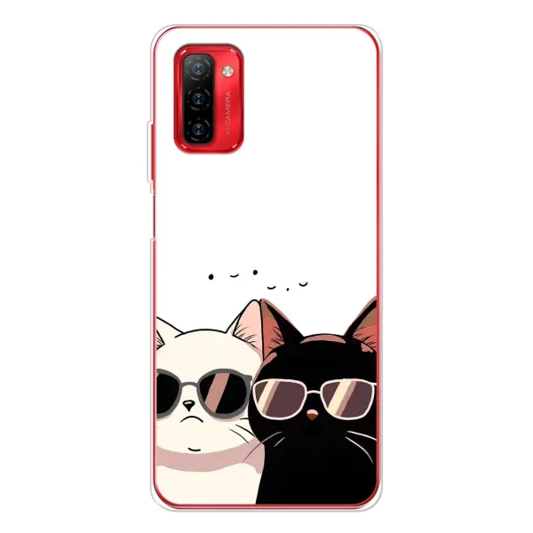 Чохол з принтом «Коти в окулярах» для Ulefone Note 12P
