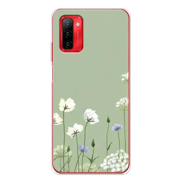 Чехол с принтом «Цветы на зеленом» для Ulefone Note 12P