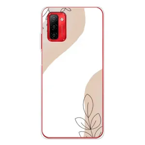 Силиконовый чехол с принтом в цветах на Ulefone Note 12P (Нюдовая веточка абстракция)