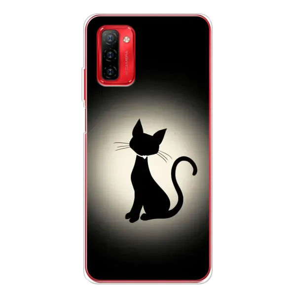 Чохол з принтом «Силует котика» для Ulefone Note 12P