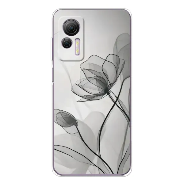 Чохол з принтом «Чорні квіти» для Ulefone Note 14 Чохол з принтом «Чорні квіти» для Ulefone Note 14