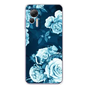 Чехлы (ART) Цветы на Ulefone Note 14 (VPrint) (Голубые Бутоны)