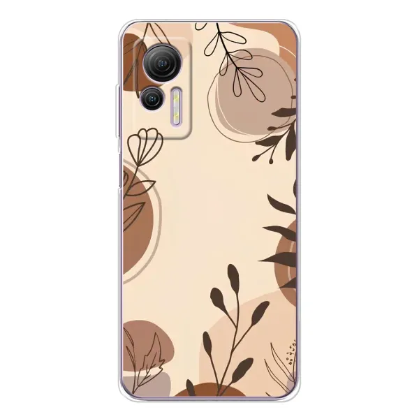 Чохол з принтом «Коричневі квіти» для Ulefone Note 14 Чохол з принтом «Коричневі квіти» для Ulefone Note 14