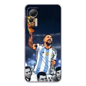 Чехлы для Ulefone Note 14 (Leo чемпион) (AlphaPrint) (Месси с кубком)