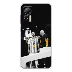 Чехлы для Ulefone Note 14 (Leo чемпион) (AlphaPrint) (Месси в накидке)