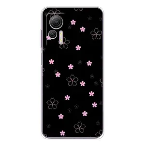 Чехол с принтом «Розовые цветы на черном» для Ulefone Note 14