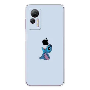 Чехол с принтом Стич на Ulefone Note 14 (Stitch apple)