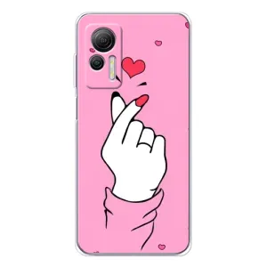 Чехол с принтом для Ulefone Note 14 (AlphaPrint - Знак сердечка)