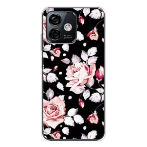 Чехлы с Цветами для Ulefone Note 16 Pro (VPrint) (Цветочки на черном)