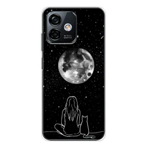 Чохол з принтом «Дівчина з котом» для Ulefone Note 16 Pro