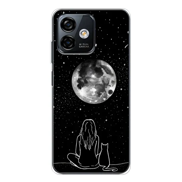 Чохол з принтом «Дівчина з котом» для Ulefone Note 16 Pro Чохол з принтом «Дівчина з котом» для Ulefone Note 16 Pro