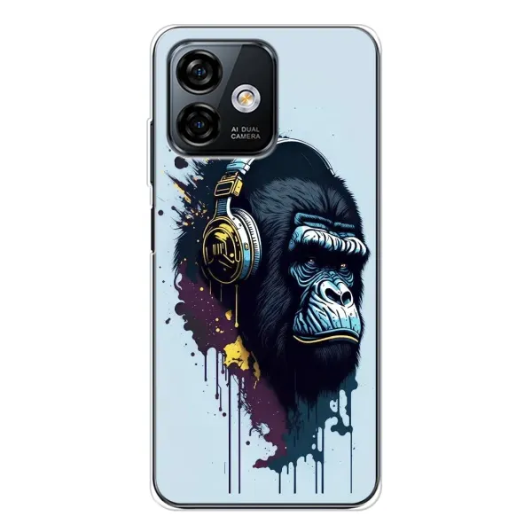 Чехол с принтом «Горилла в наушниках» для Ulefone Note 16 Pro