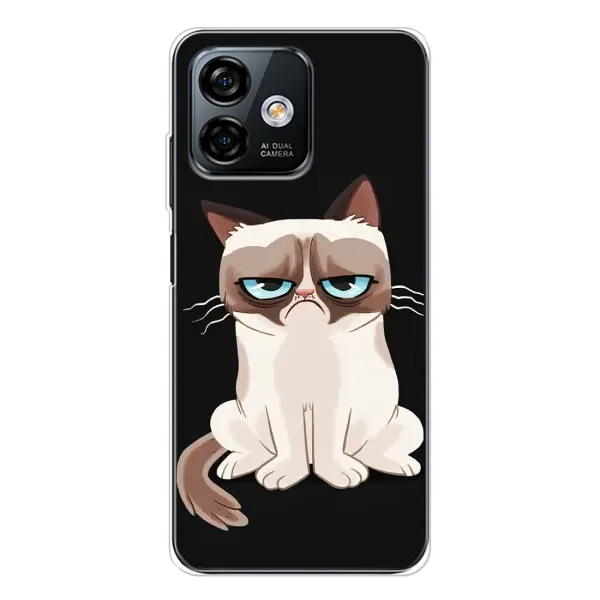Чохол з принтом «Сумний кіт» для Ulefone Note 16 Pro