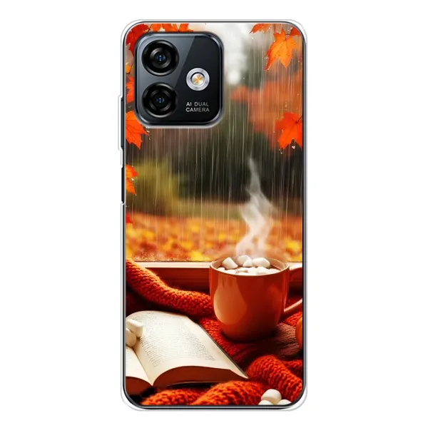 Чехол с принтом «Кофе и дождь» для Ulefone Note 16 Pro