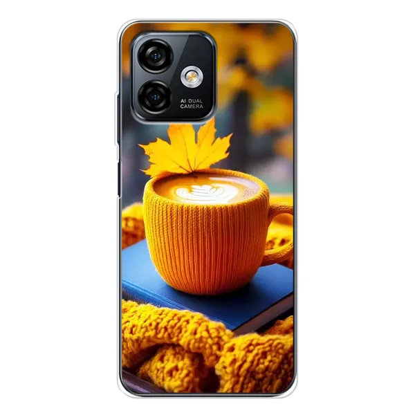 Чехол с принтом «Кофе на желтом пледе» для Ulefone Note 16 Pro