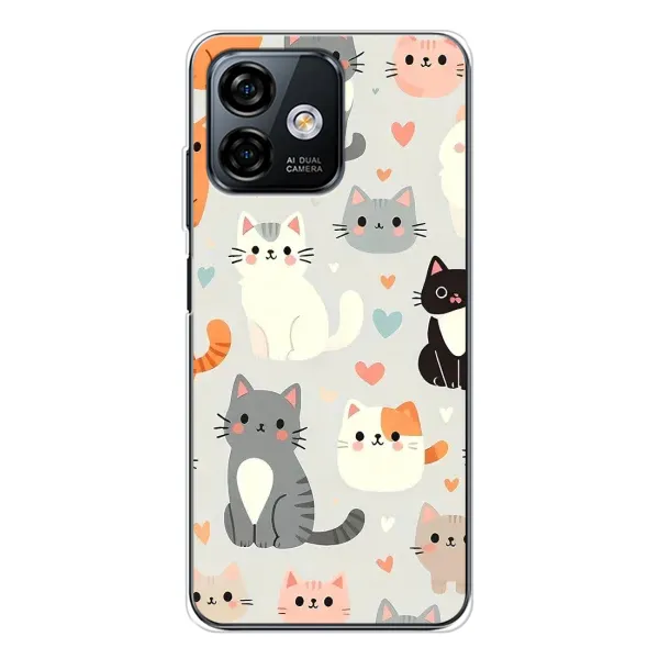 Чохол з принтом «Колаж котів» для Ulefone Note 16 Pro Чохол з принтом «Колаж котів» для Ulefone Note 16 Pro