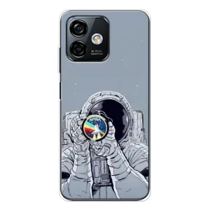 Чехол NASA для Ulefone Note 16 Pro (AlphaPrint) (Космонавт фото)