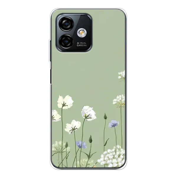 Чохол з принтом «Квіти на зеленому» для Ulefone Note 16 Pro Чохол з принтом «Квіти на зеленому» для Ulefone Note 16 Pro
