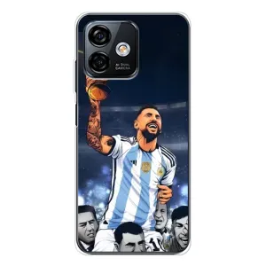 Чехлы для Ulefone Note 16 Pro (Leo чемпион) (AlphaPrint) (Месси с кубком)