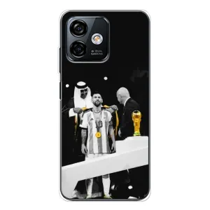 Чехлы для Ulefone Note 16 Pro (Leo чемпион) (AlphaPrint) (Месси в накидке)