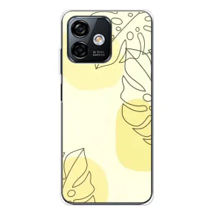 Силиконовый чехол с принтом в цветах на Ulefone Note 16 Pro (Желтая монстера арт)