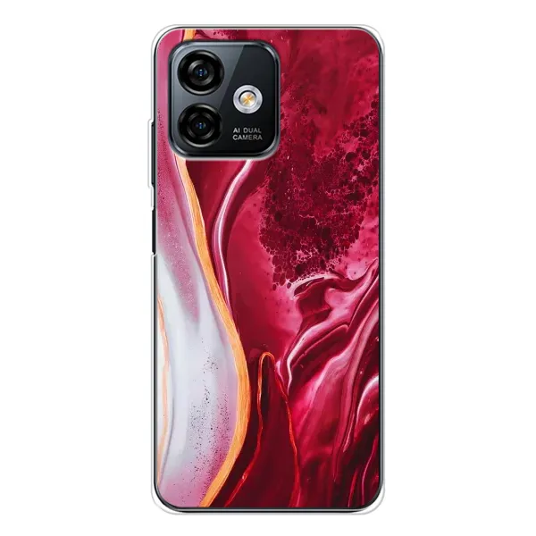 Чехол с принтом «Мрамор красный» для Ulefone Note 16 Pro