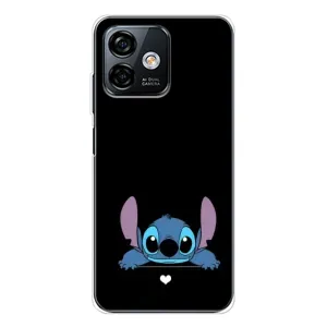 Чехол с принтом Стич на Ulefone Note 16 Pro (Стич на черном)