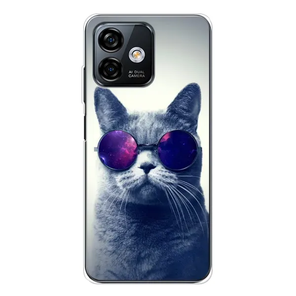 Чохол з принтом «Стильний кіт» для Ulefone Note 16 Pro
