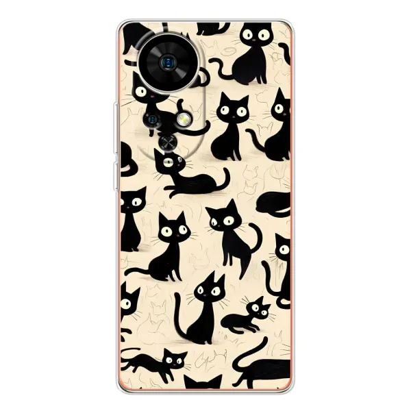 Чохол з принтом «Чорні коти» для Ulefone Note 17 Pro Чохол з принтом «Чорні коти» для Ulefone Note 17 Pro