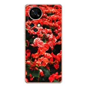 Чехлы с Цветами для Ulefone Note 17 Pro (VPrint) (Цветы красные)