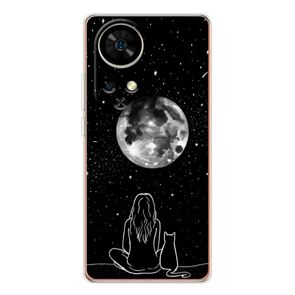 Чохол з принтом «Дівчина з котом» для Ulefone Note 17 Pro Чохол з принтом «Дівчина з котом» для Ulefone Note 17 Pro