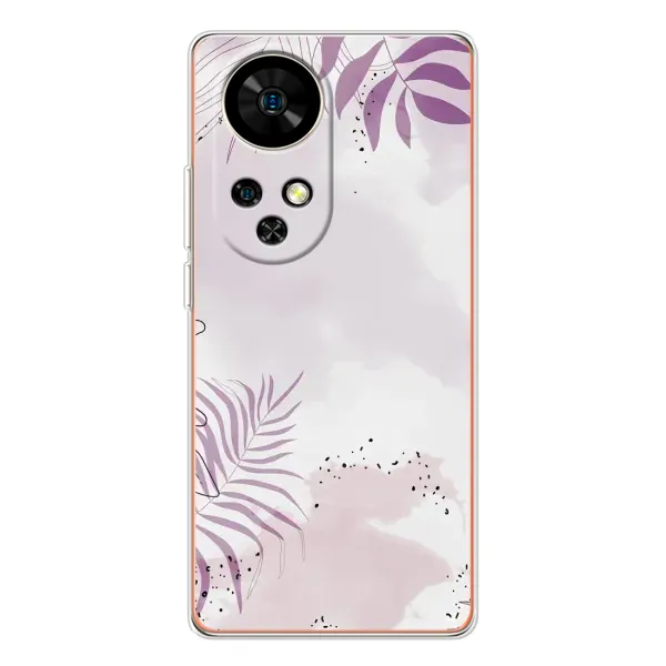 Чехол с принтом «Фиолетовые листья» для Ulefone Note 17 Pro