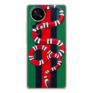 Чехлы ГУЧЧИ для Нот 17 Про (AlphaPrint) (Gucci змия)