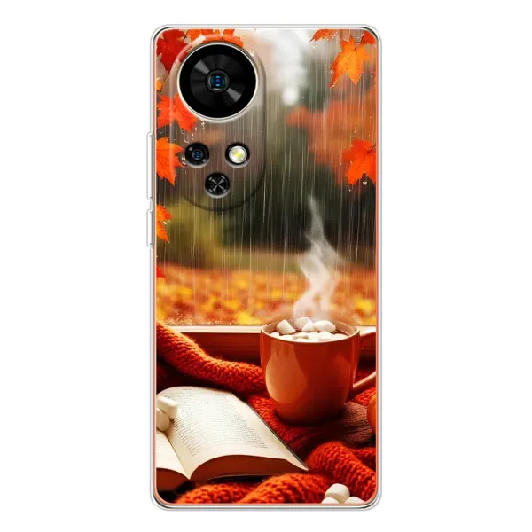 Чехол с принтом «Кофе и дождь» для Ulefone Note 17 Pro