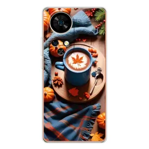 Чехол с принтом «Кофе и тыковки» для Ulefone Note 17 Pro