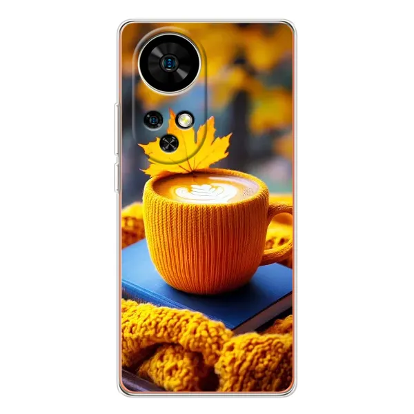 Чехол с принтом «Кофе на желтом пледе» для Ulefone Note 17 Pro
