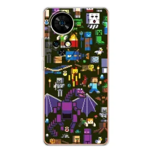 Чохол Майнкрафт на Ulefone Note 17 Pro (AlphaPrint) Minecraft (Колаж Майнкрафт)