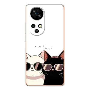 Чохол з принтом «Коти в окулярах» для Ulefone Note 17 Pro