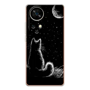 Чехол с принтом для Ulefone Note 17 Pro (AlphaPrint) Модные коты