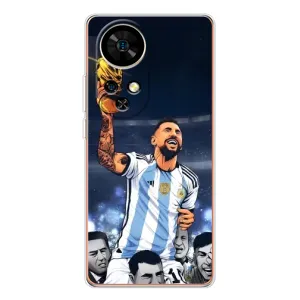Чехлы для Ulefone Note 17 Pro (Leo чемпион) (AlphaPrint) (Месси с кубком)