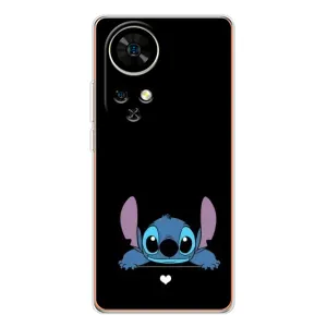 Чехол с принтом Стич на Ulefone Note 17 Pro (Стич на черном)